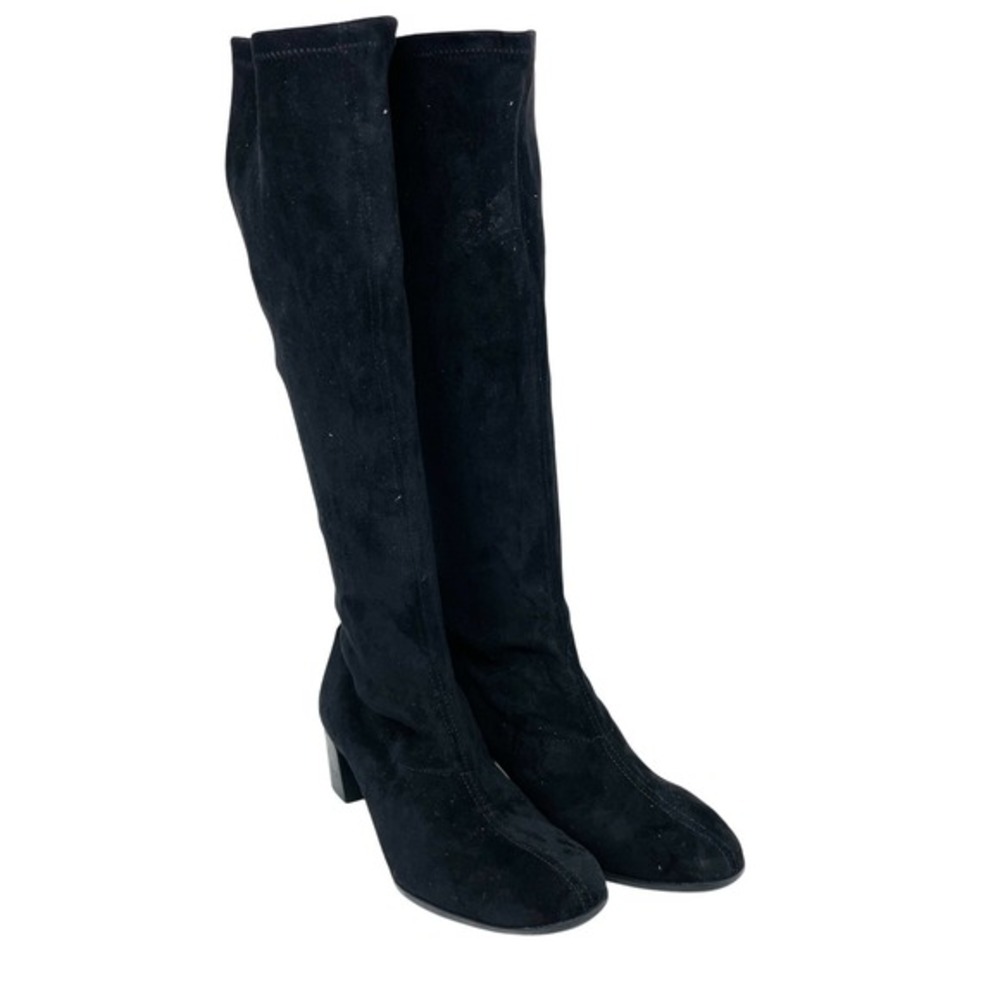 Munro Women's Newbury Black Faux Suede‎ Black Pull On Boots Size 7 M